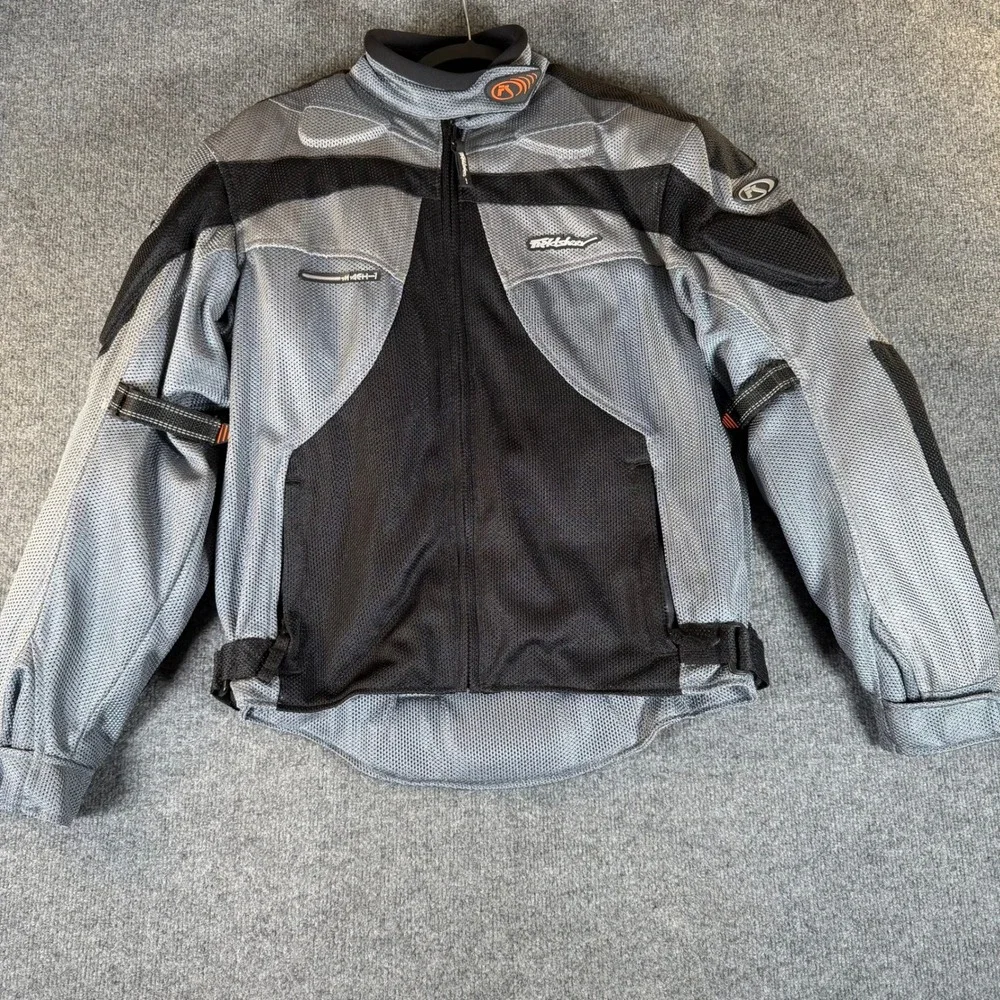 Fieldsheer Mach 1 Mens 2XL Mesh Motorcycle Jacket Grey Black Padded Riding Gear
